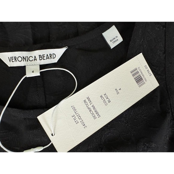 Veronica Beard Sabrina Tank Top‎ Women 4 NWT Textured Silk Sleeveless Round neck - Picture 6 of 14